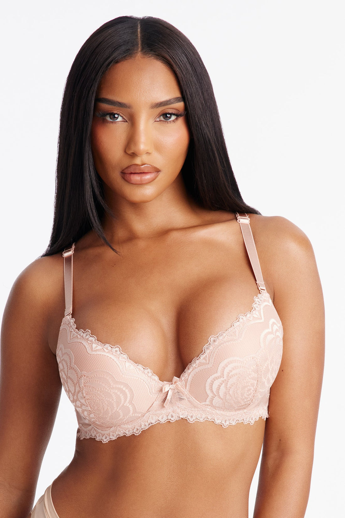 On The Daily Lace Lightly Padded Bra - Taupe