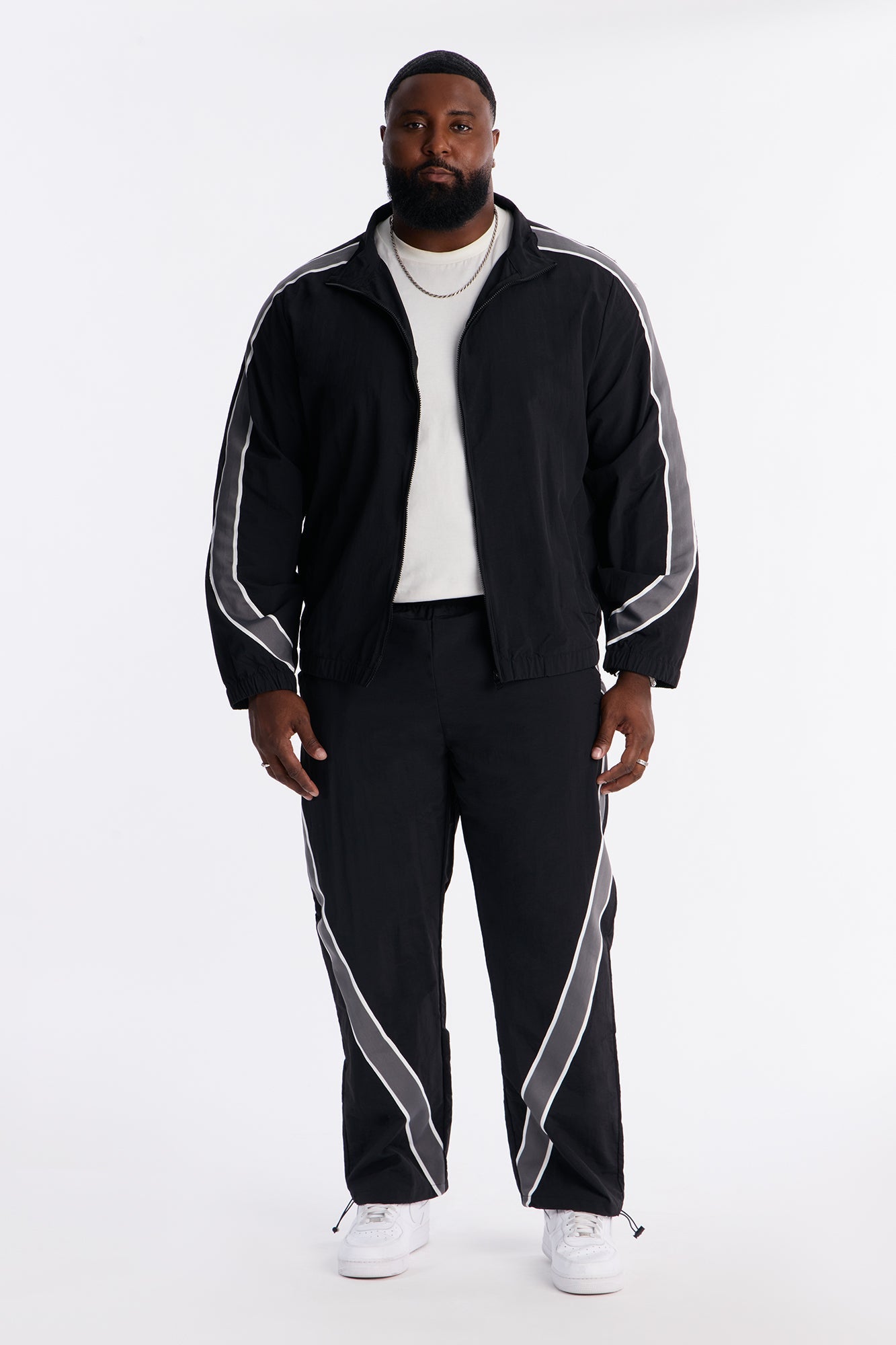 Prep The Field Color Block Windbreaker Jacket - Black/combo