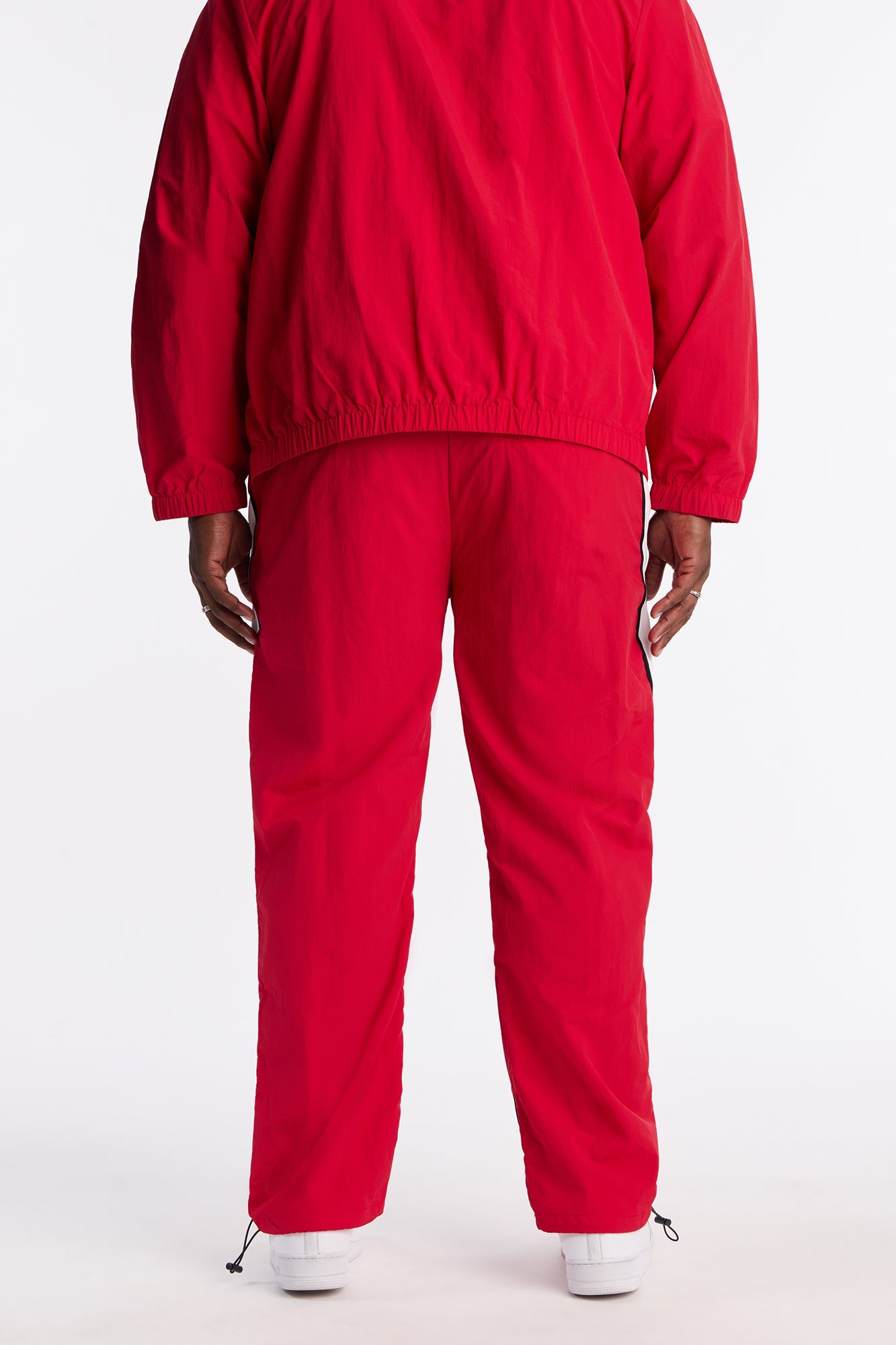 Straight Prep The Filed Color Block Nylon Pant - Red/combo