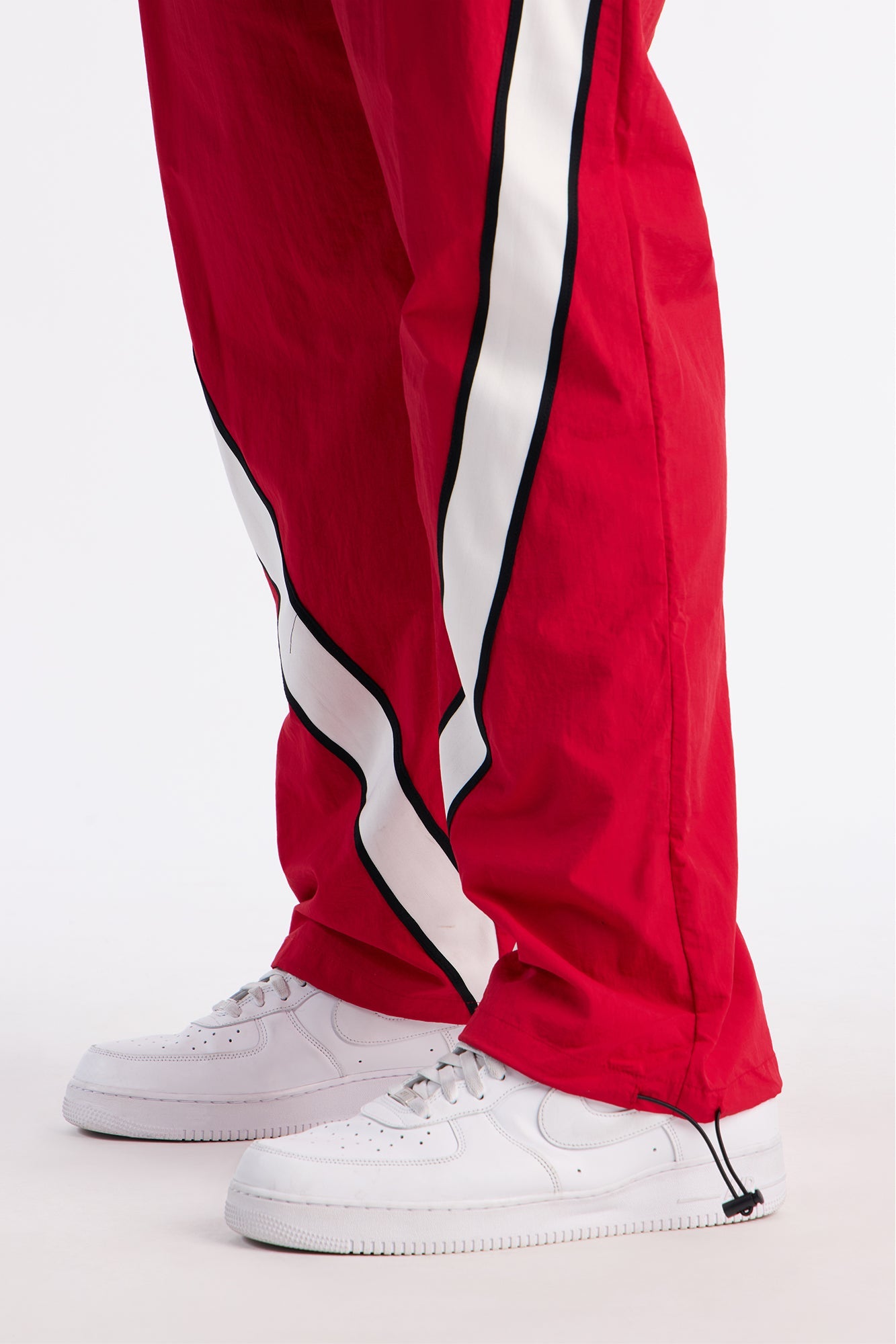 Straight Prep The Filed Color Block Nylon Pant - Red/combo