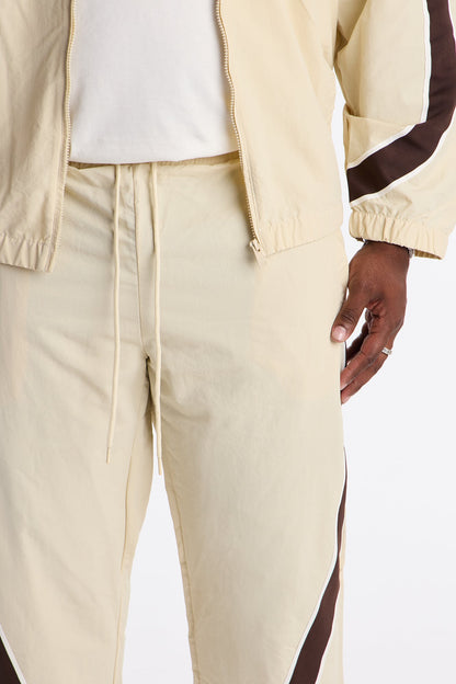 Straight Prep The Filed Color Block Nylon Pant - Cream/combo