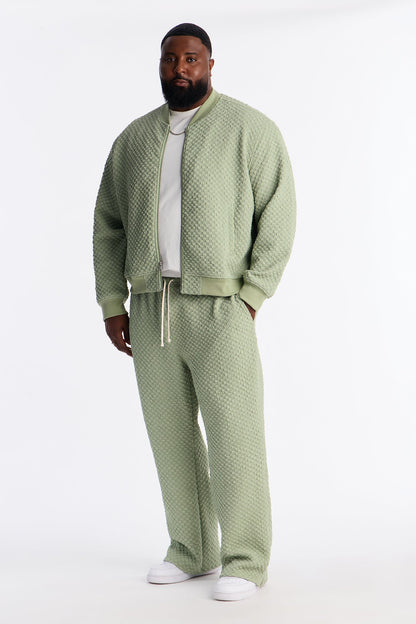 Slim Flare Soho Weave Slit Pant - Sage