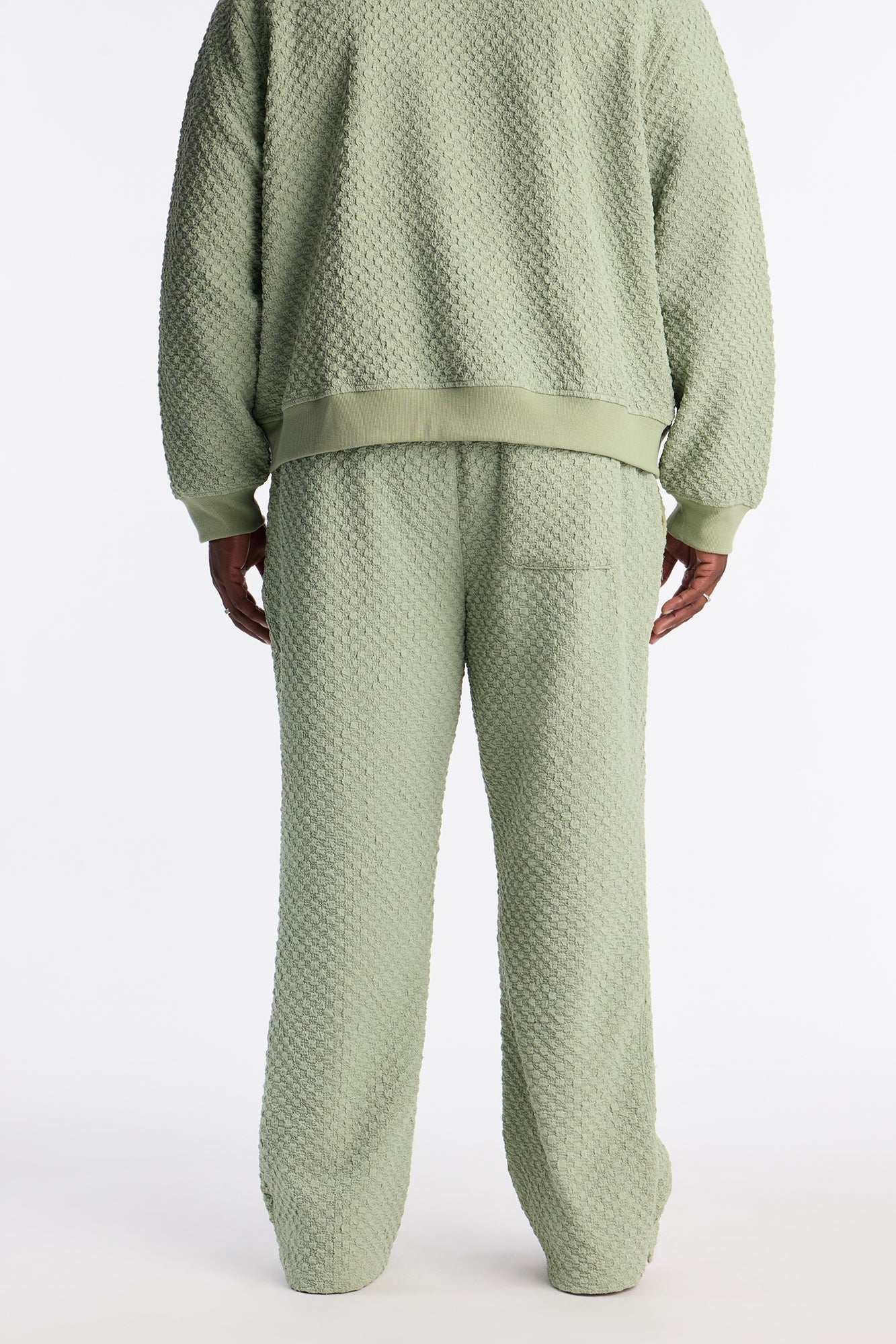 Slim Flare Soho Weave Slit Pant - Sage
