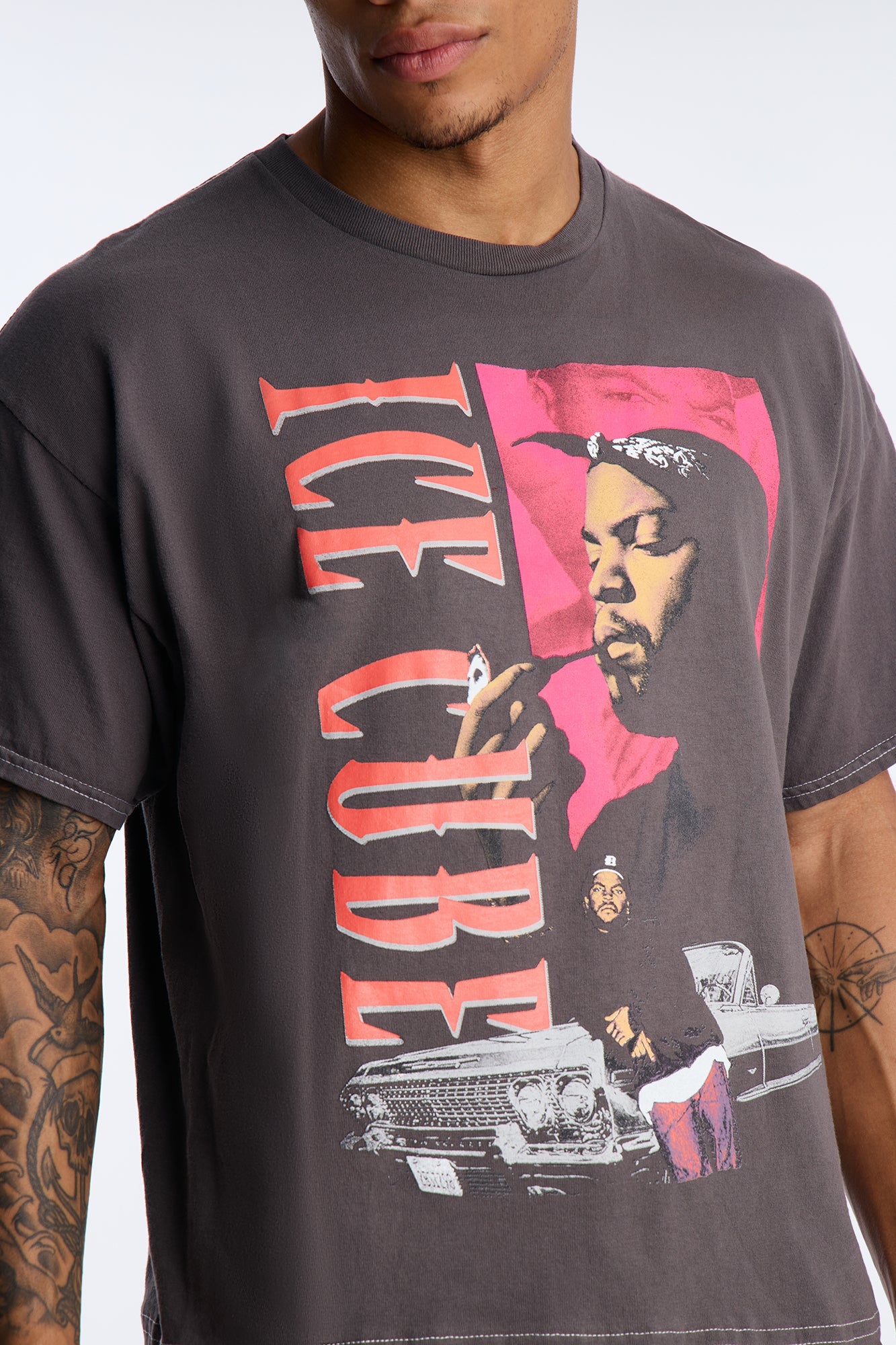 Ice Cube Today Was A Good Day Boxy Short Sleeve Tee - Charcoal