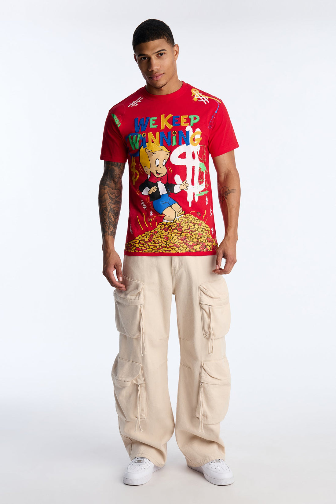 Richie Rich We Keep Winning Short Sleeve Tee - Red