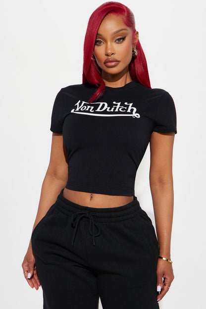 Von Dutch OG Baby Tee - Black/White