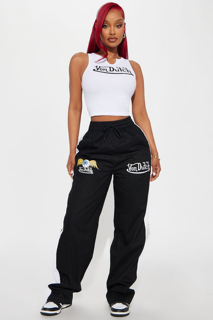 Von Dutch Track Pants - Black/White