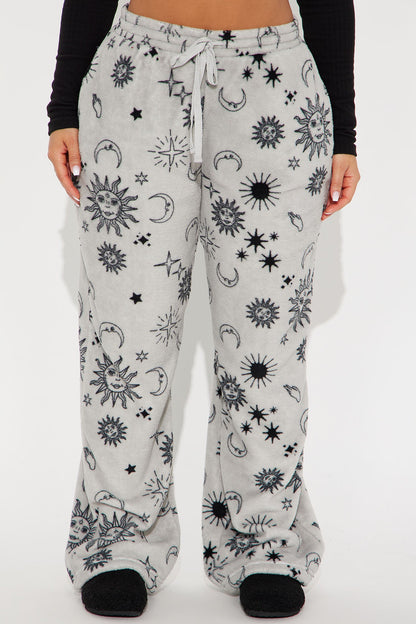 Look At The Sky Plush PJ Pant - Grey/combo