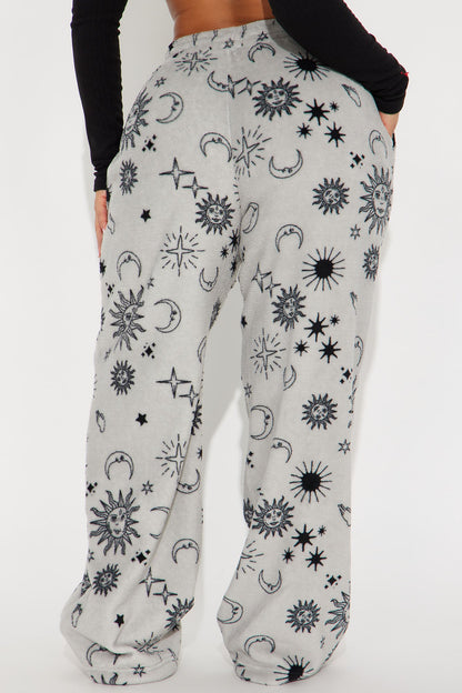 Look At The Sky Plush PJ Pant - Grey/combo
