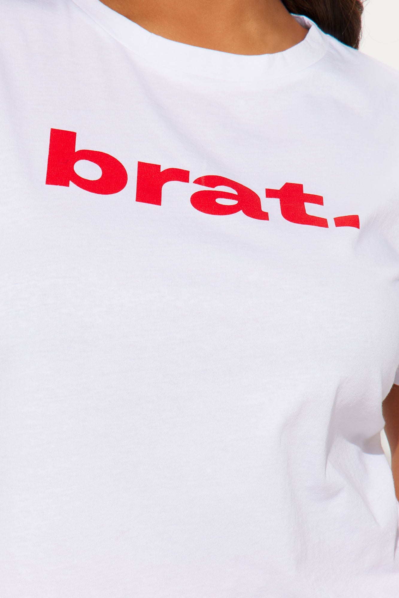 Brat Crew Neck Tee - White