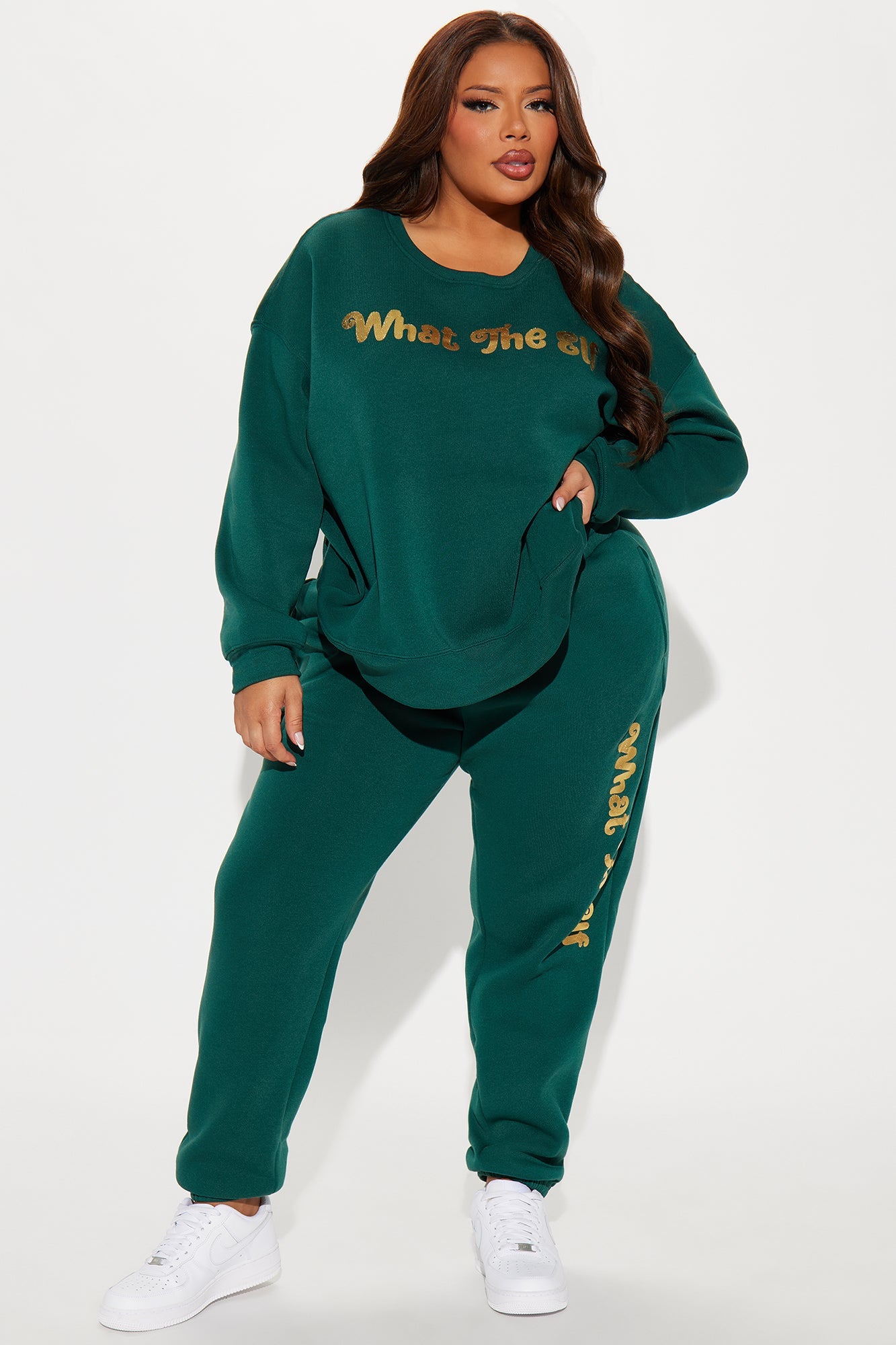 Christmas Spirit Fleece Pant Set - Hunter