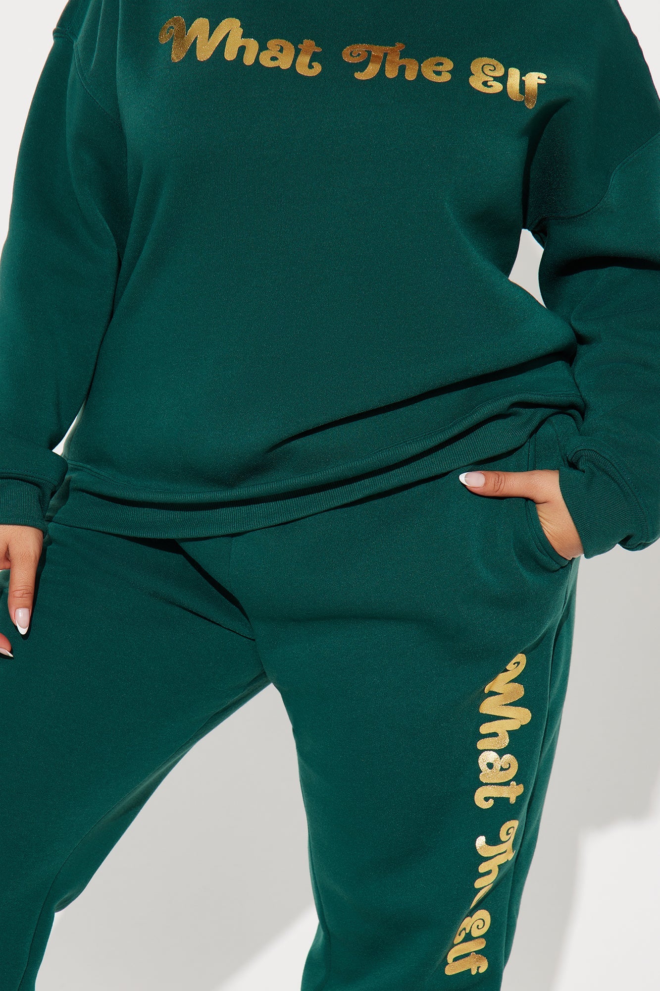 Christmas Spirit Fleece Pant Set - Hunter