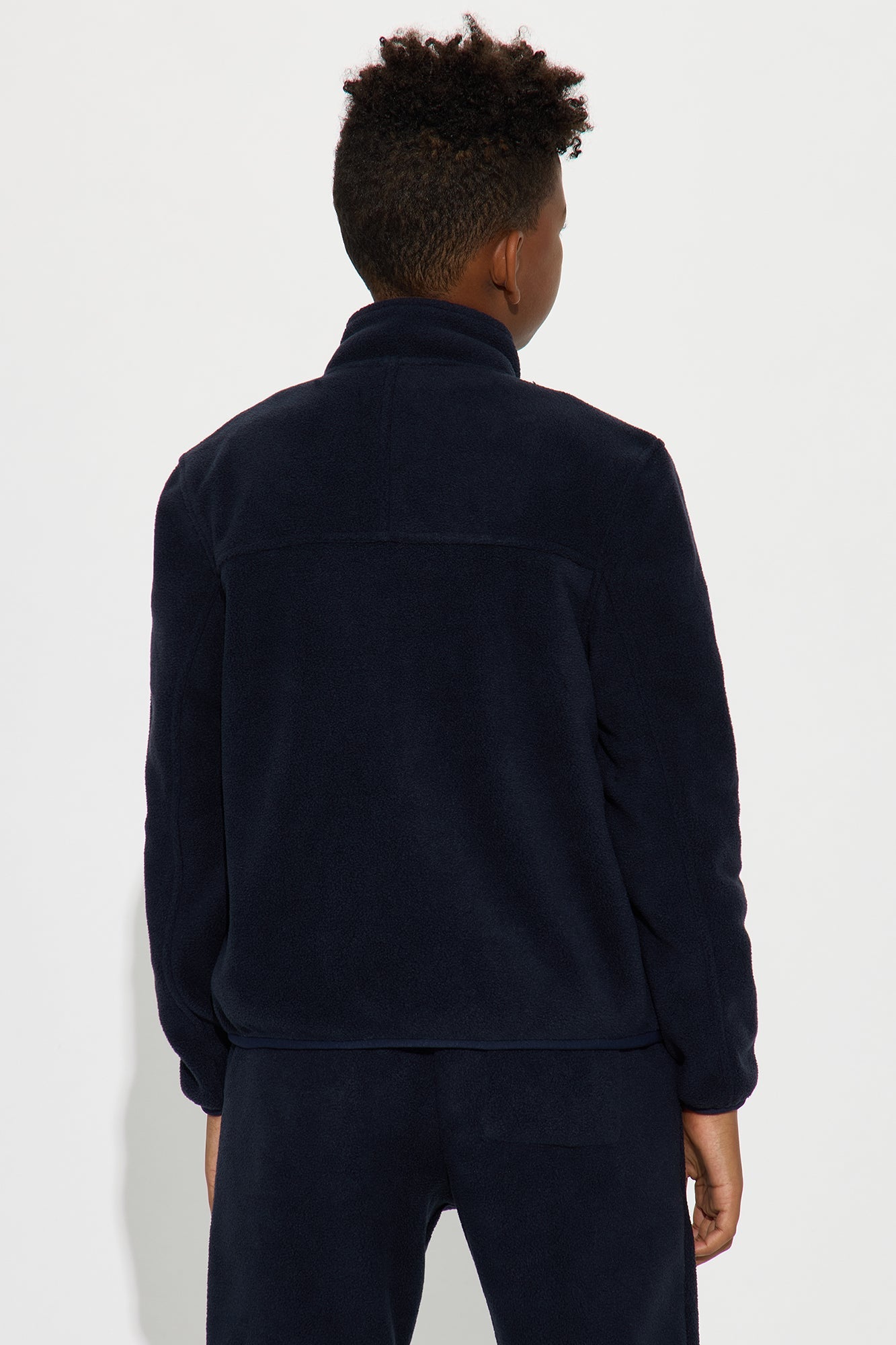 Mini Core Microfleece Zip Jacket - Navy
