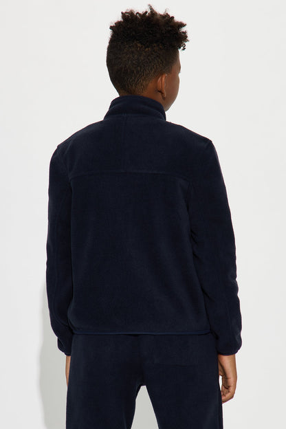 Mini Core Microfleece Zip Jacket - Navy