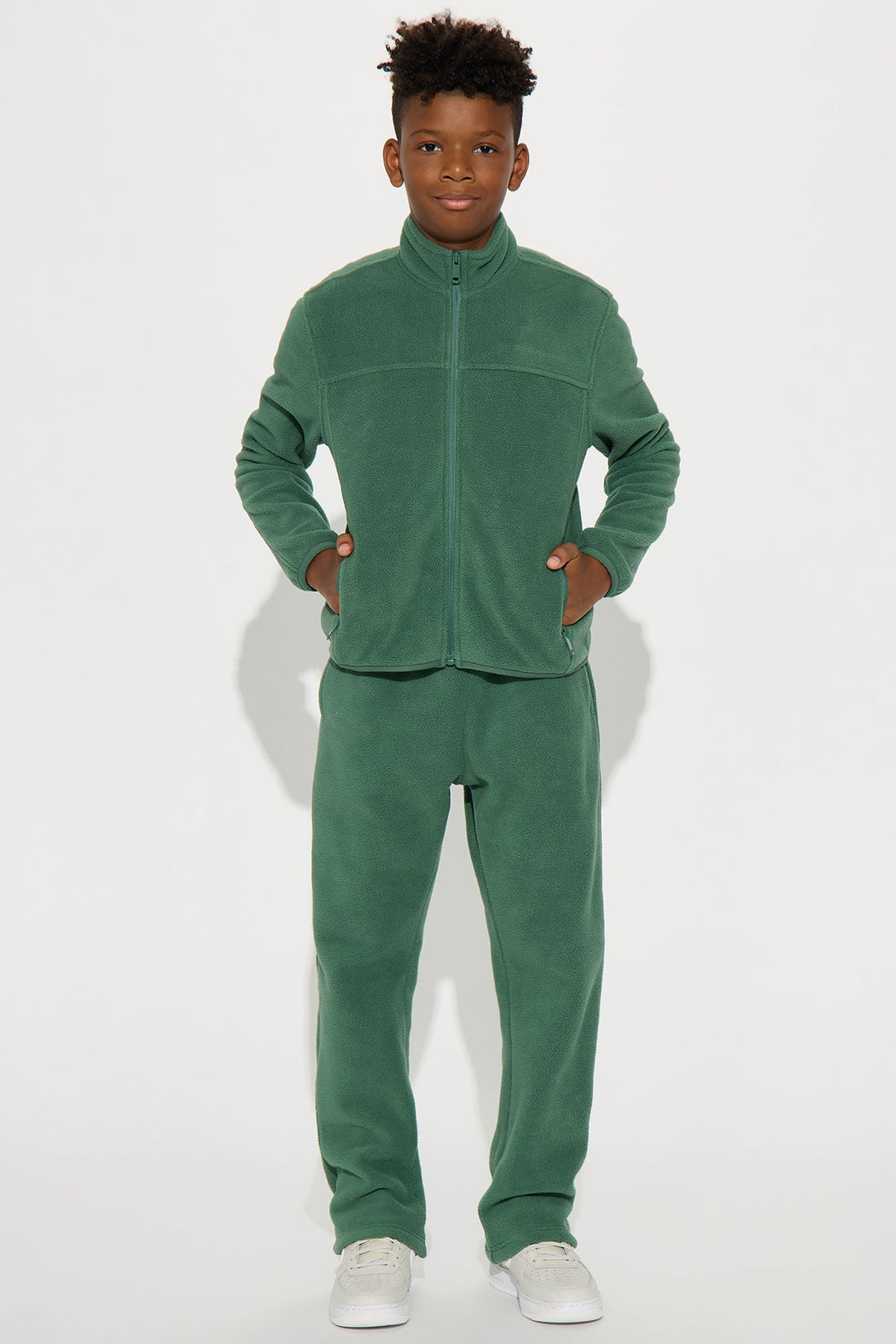 Mini Core Microfleece Zip Jacket - Green