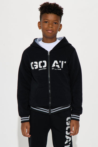 Mini Forever The GOAT Hoodie and Jogger Pant Set - Black