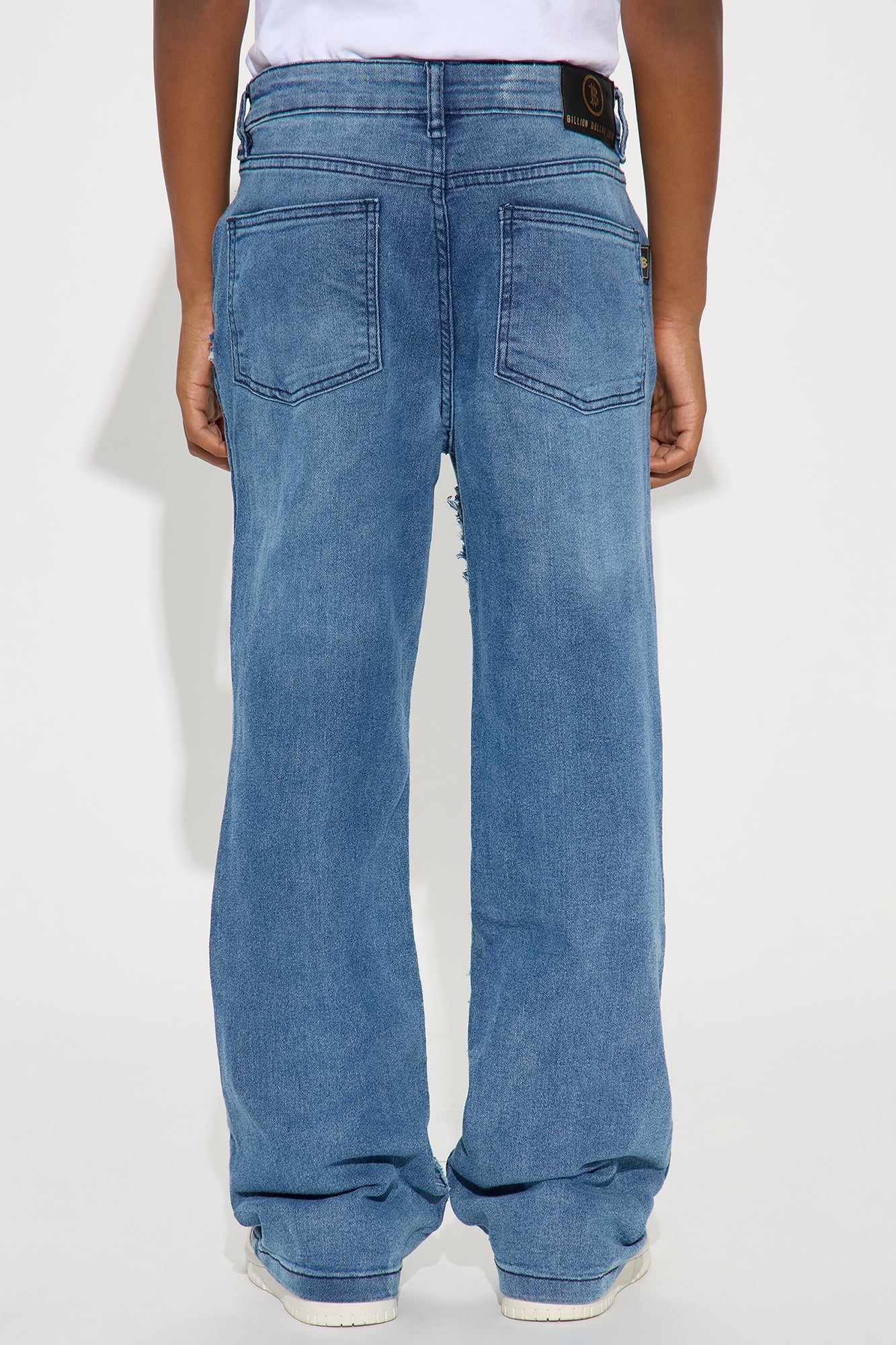 Mini Slipped Through The Cracks Straight Leg Jeans - Light Blue Wash