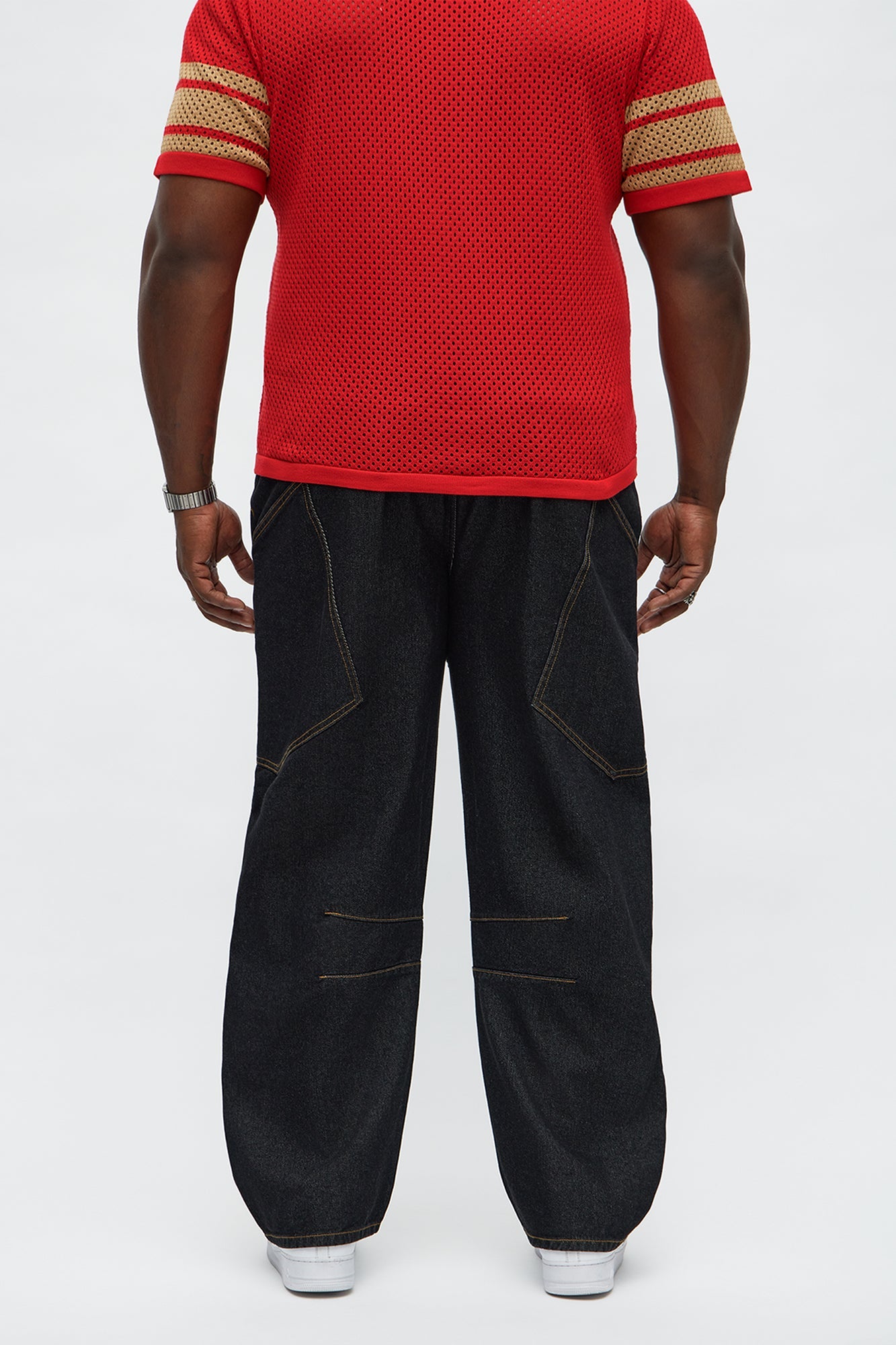 Barrel Panel Pocket Jean - Dark Wash