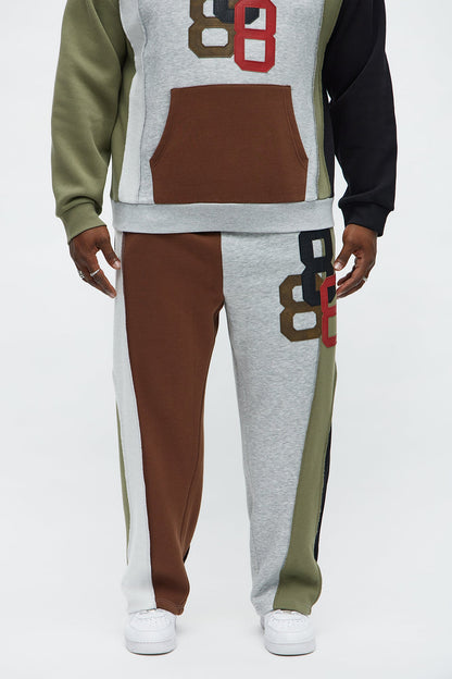 Straight 888 Patchwork Sweatpants - Multi Color
