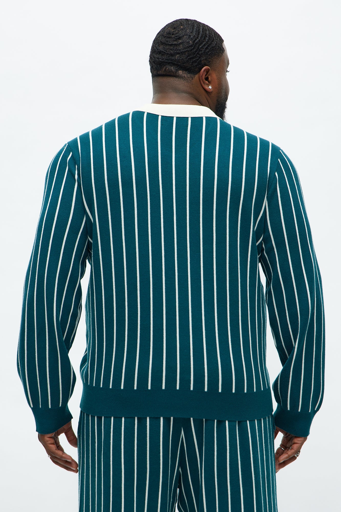 Pinstripe Posh Polo - Teal/combo