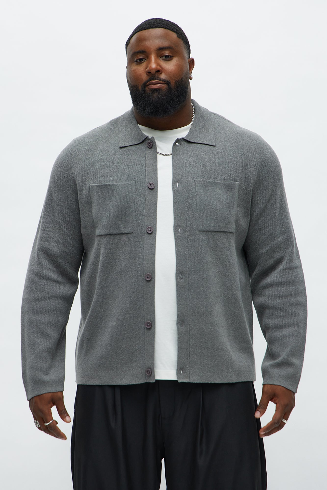 Daily Cardigan Sweater - Heather Grey