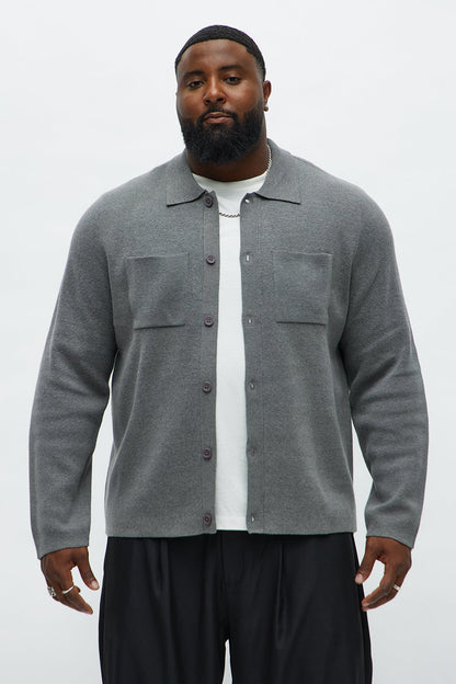 Daily Cardigan Sweater - Heather Grey