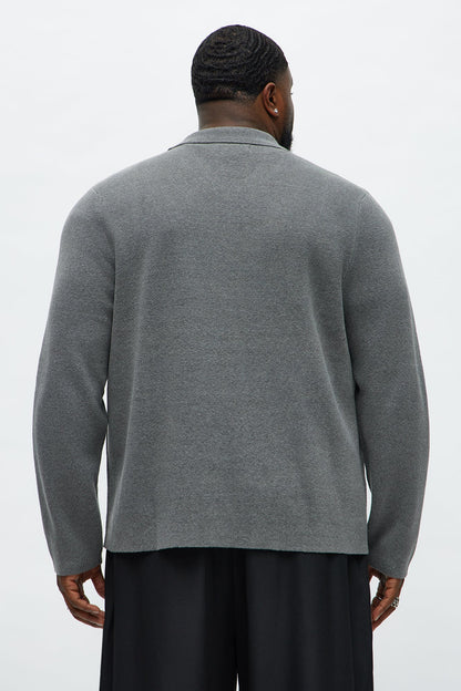 Daily Cardigan Sweater - Heather Grey