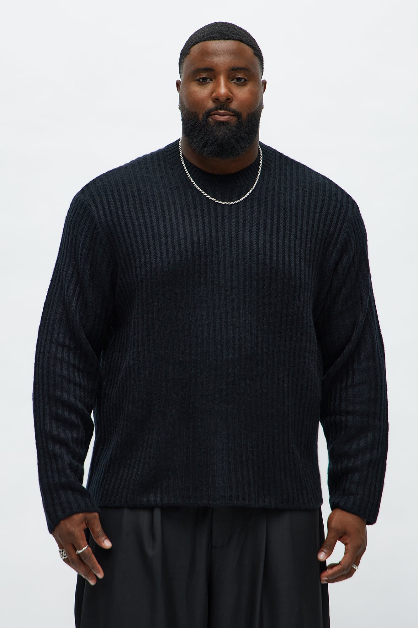 On My Way Crew Neck Sweater - Black