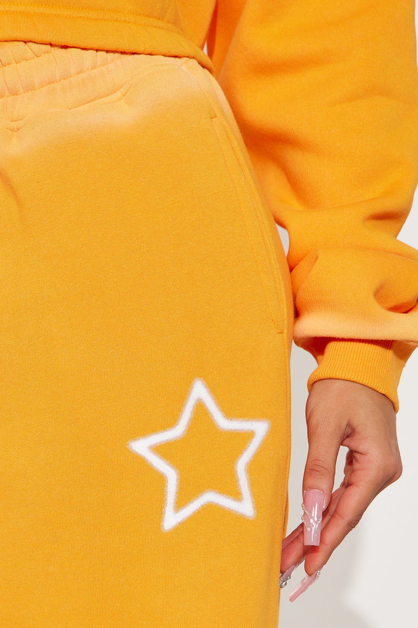 Shining Star Fleece Pant Set - Orange