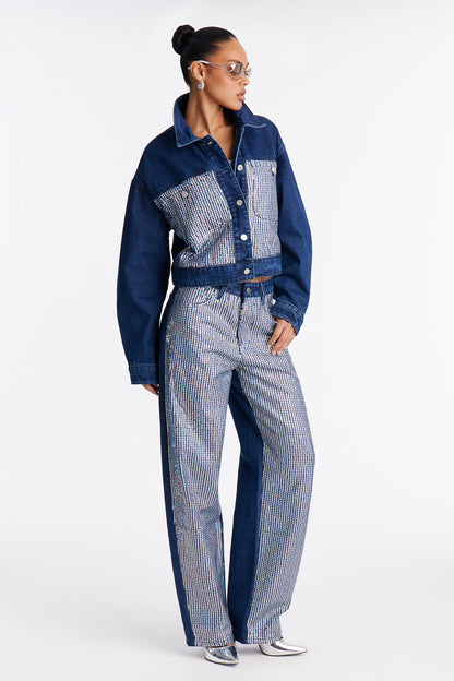 Dazzling Dream Straight Leg Jeans - Dark Wash
