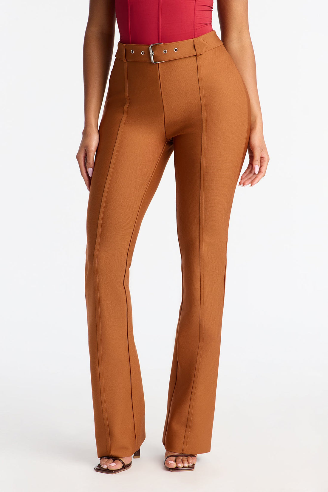 Alena Straight Bandage Pant 33 - Cognac