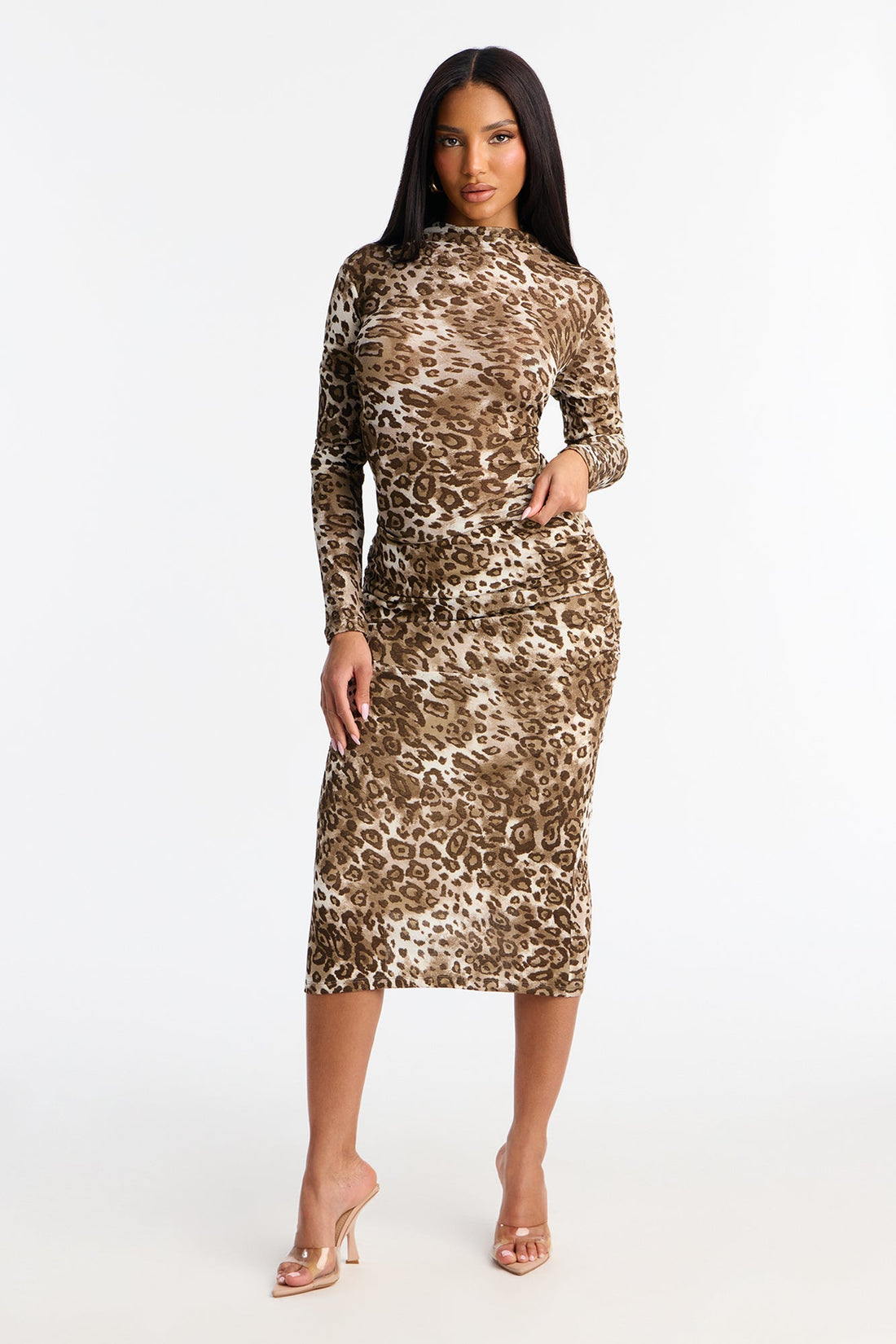 Better Than Fine Leopard Maxi Skirt Set - Brown/combo