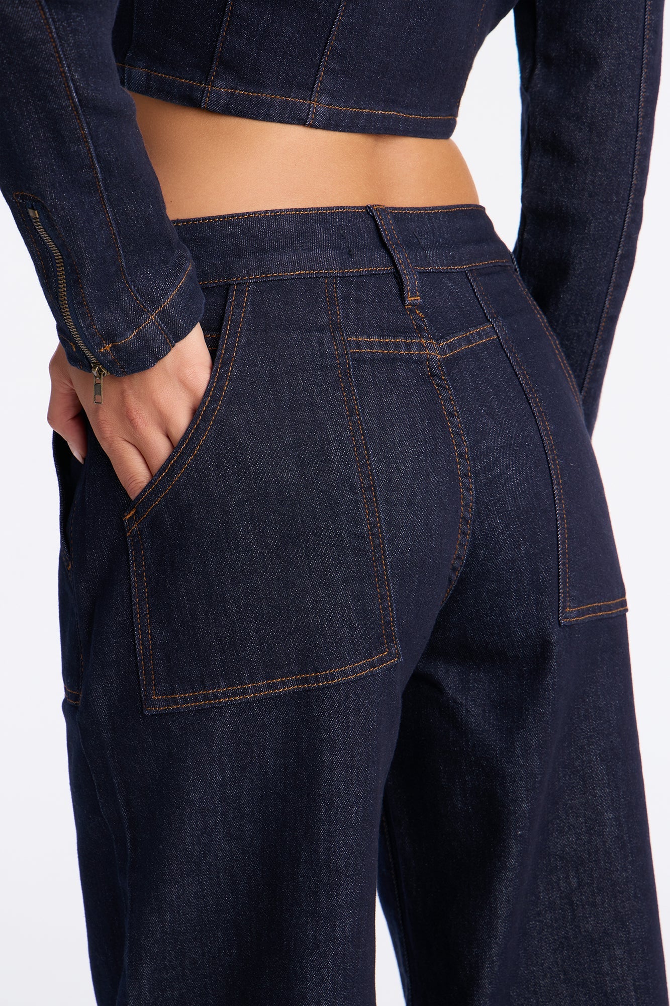 Drift Rider Wide Leg Jeans - Dark Denim