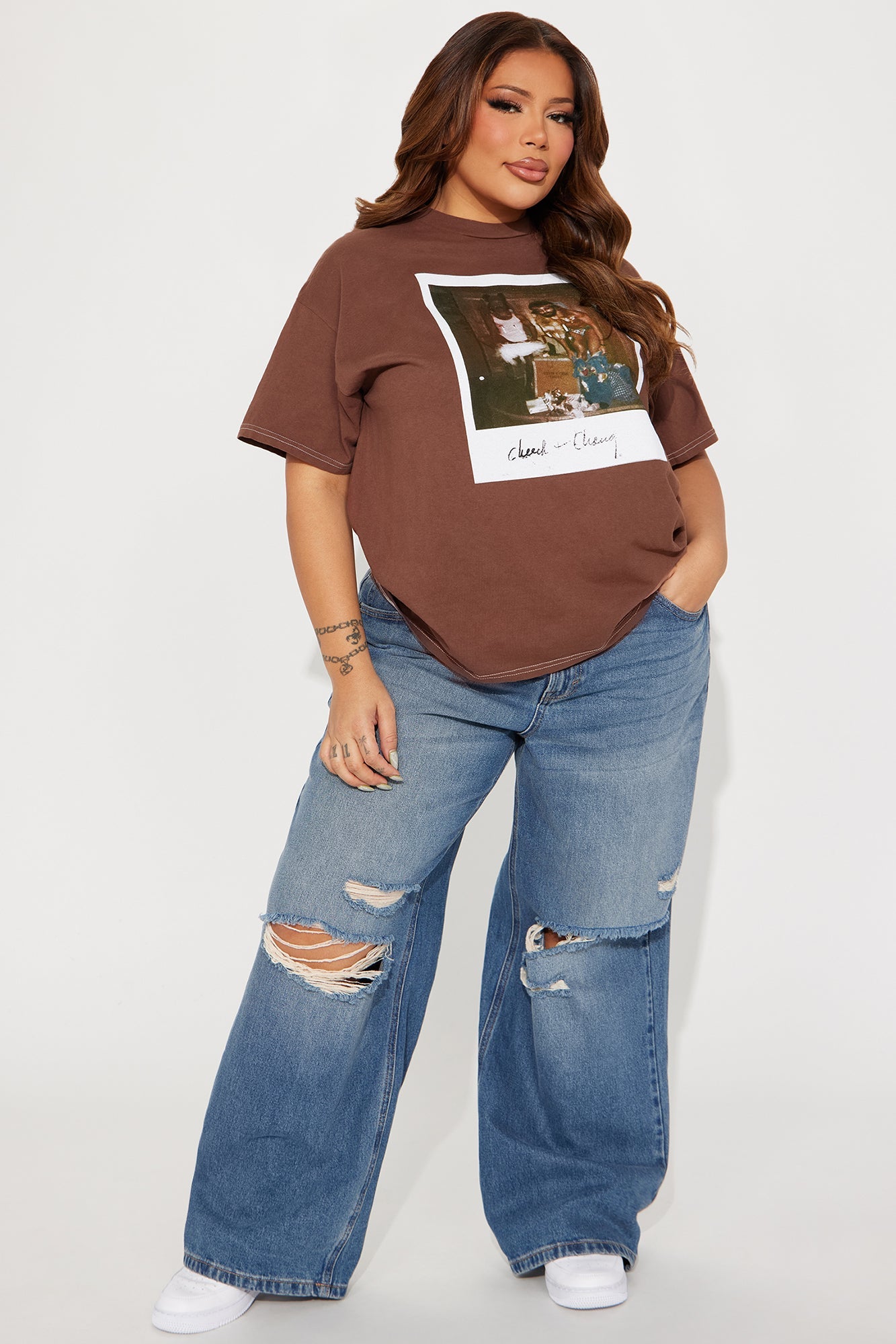 Cheech &amp; Chong Washed T-Shirt - Brown