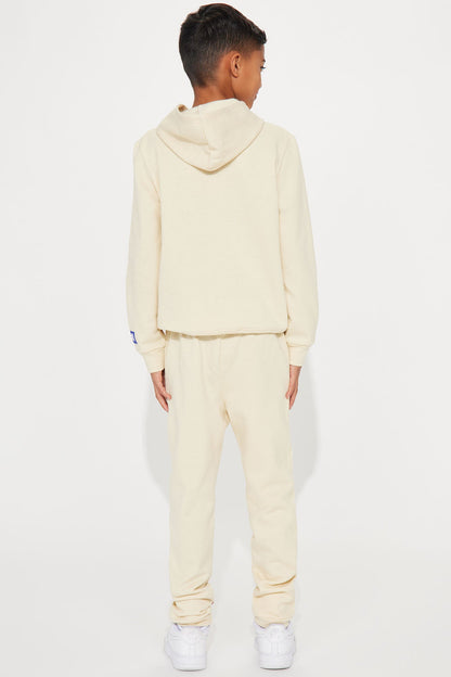 Mini WB Crew Interactive Pocket Fleece Jogger Set - Taupe