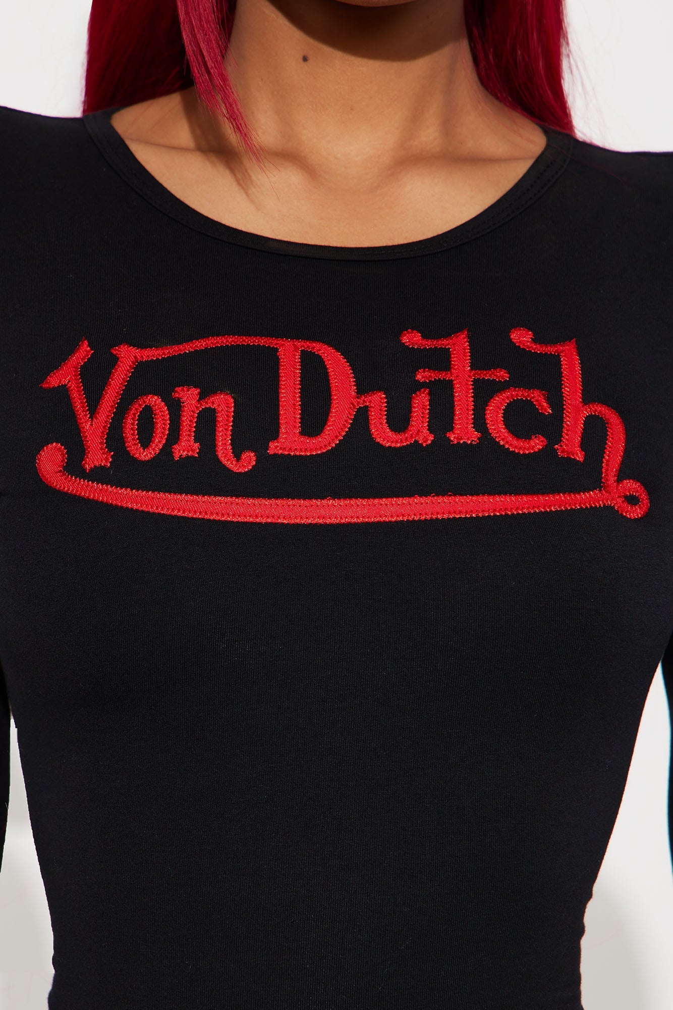 Von Dutch Embroidered Mini Dress - Black