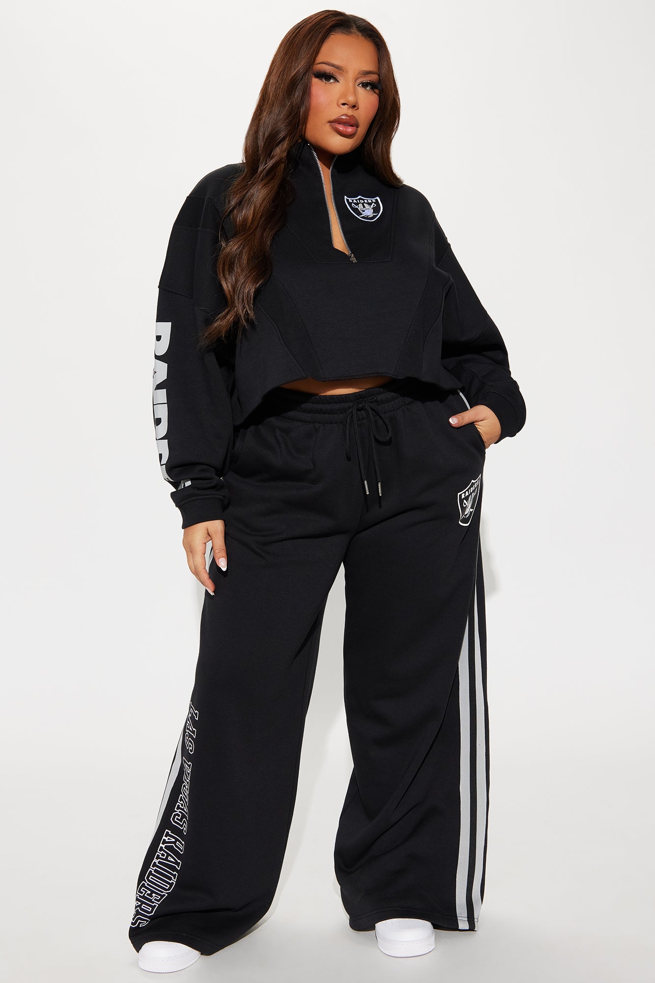 Raiders Second Half Come-Back Wide Leg Pant - Black