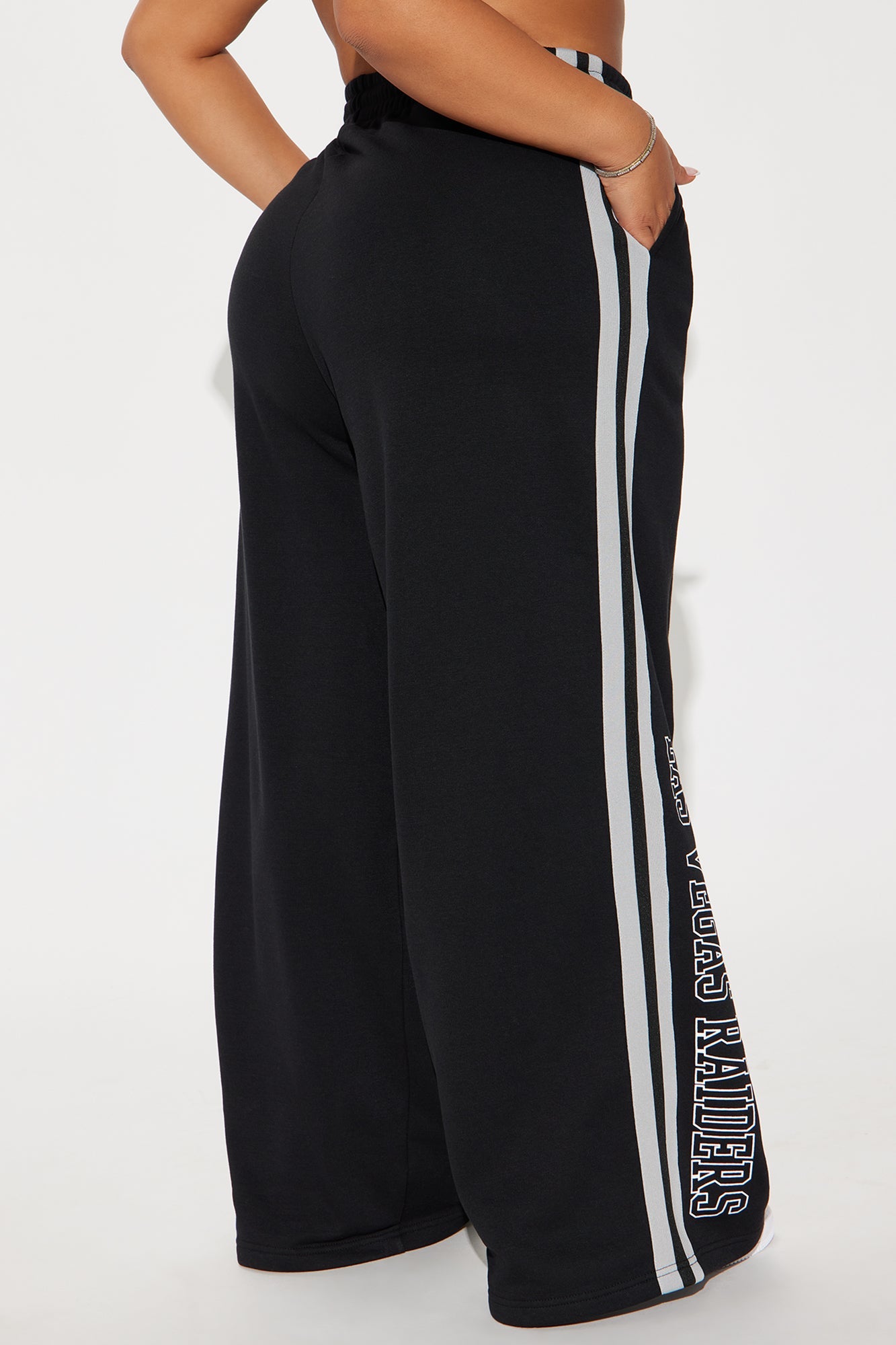 Raiders Second Half Come-Back Wide Leg Pant - Black