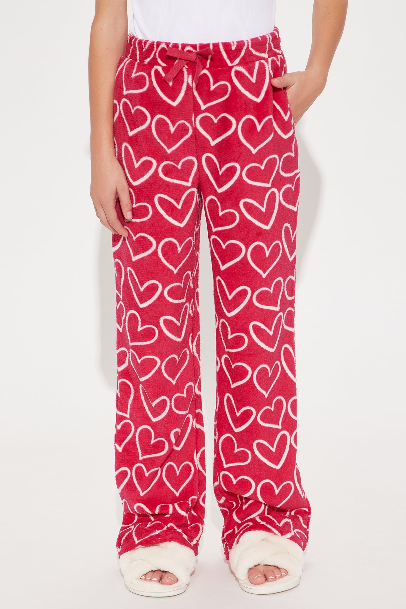 Mini True Love Plush Pant - Red