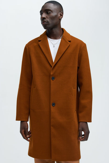 Tomsk Wool Long Coat - Brown