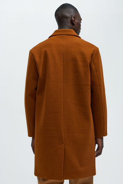 Tomsk Wool Long Coat - Brown