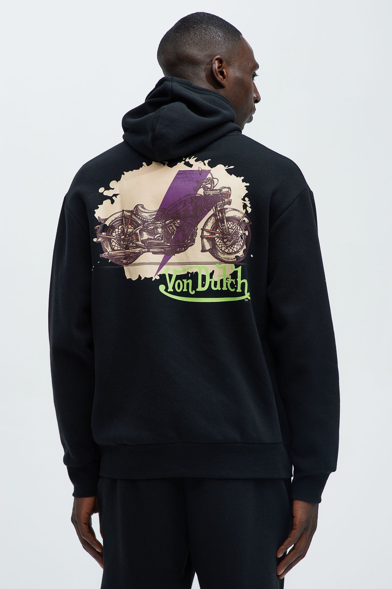 Von Dutch Lightning Bolt Hoodie - Black