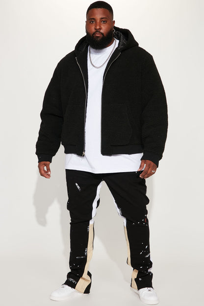 Both Ways Slim Stacked Flared Pants - Black/combo