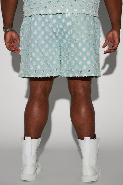 Bravo Basketball Shorts - Light Blue Wash