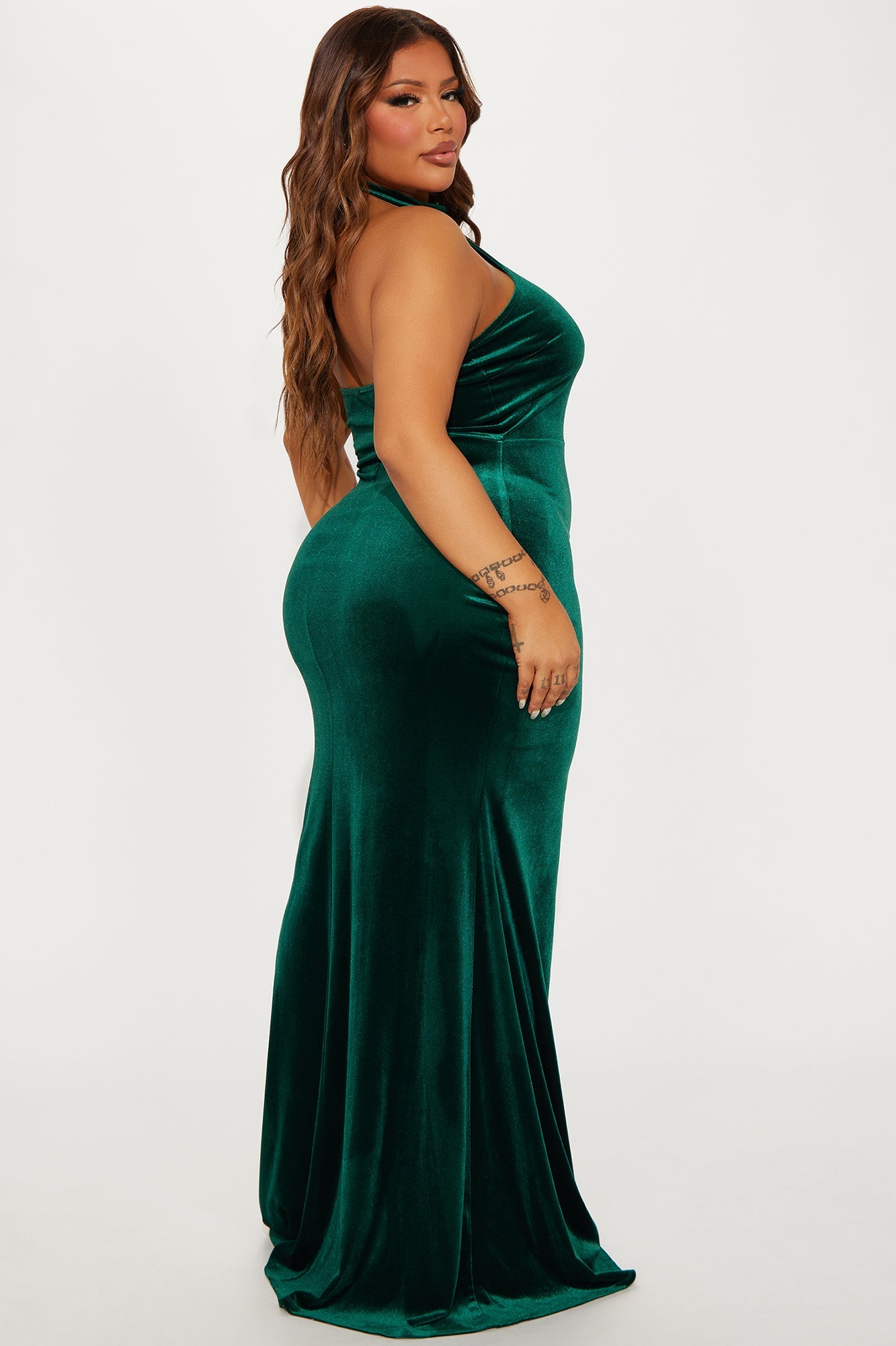 Peyton Velvet Maxi Gown - Hunter