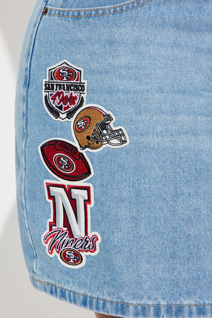 NFL 49ers Denim Mini Skirt - Denim