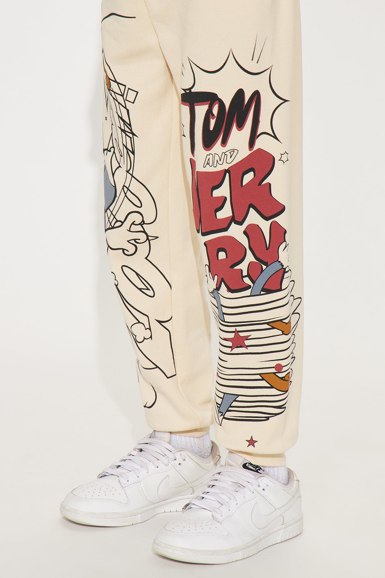 Mini Tom &amp; Jerry Hoodie And Jogger Pant Set - Natural