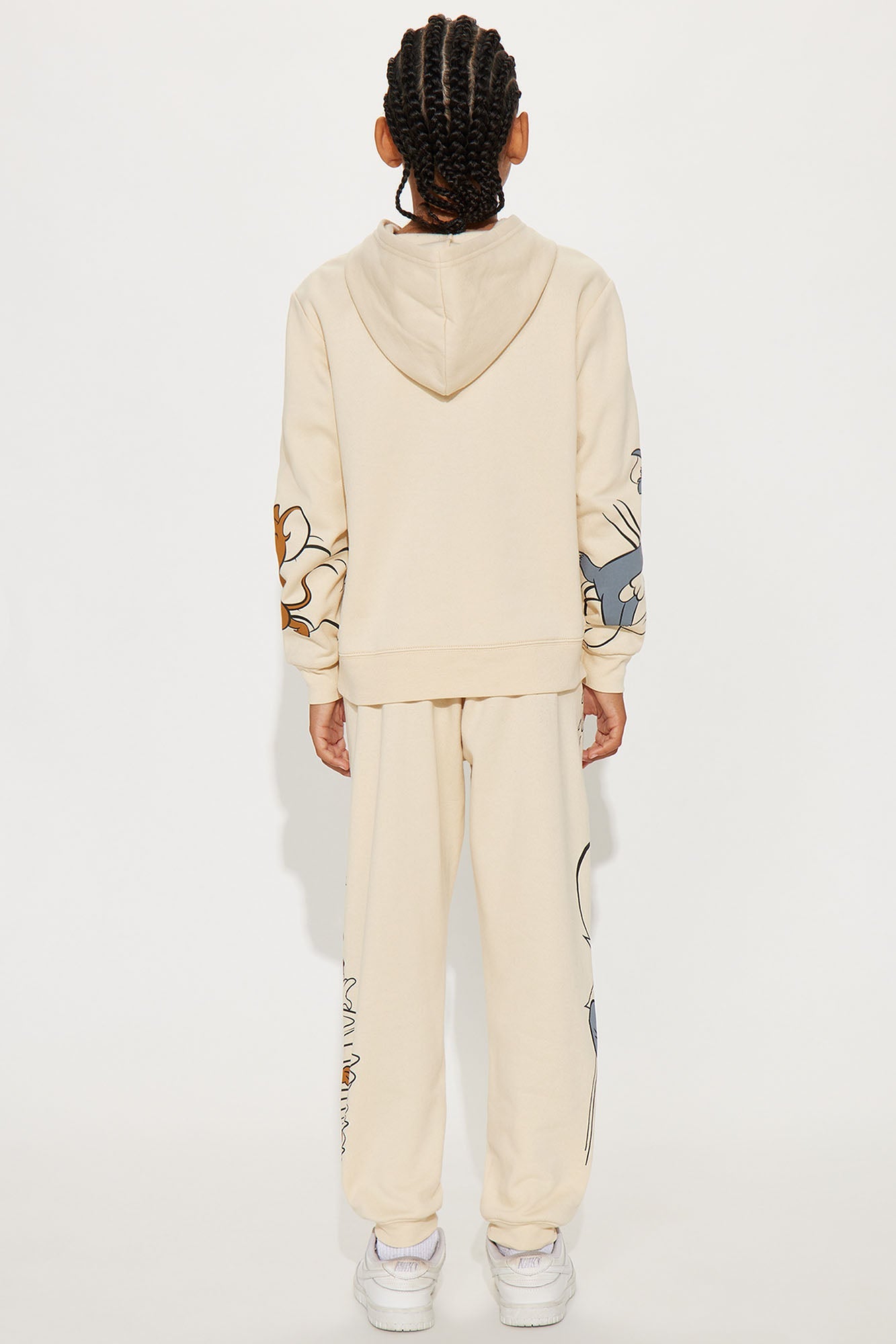 Mini Tom &amp; Jerry Hoodie And Jogger Pant Set - Natural