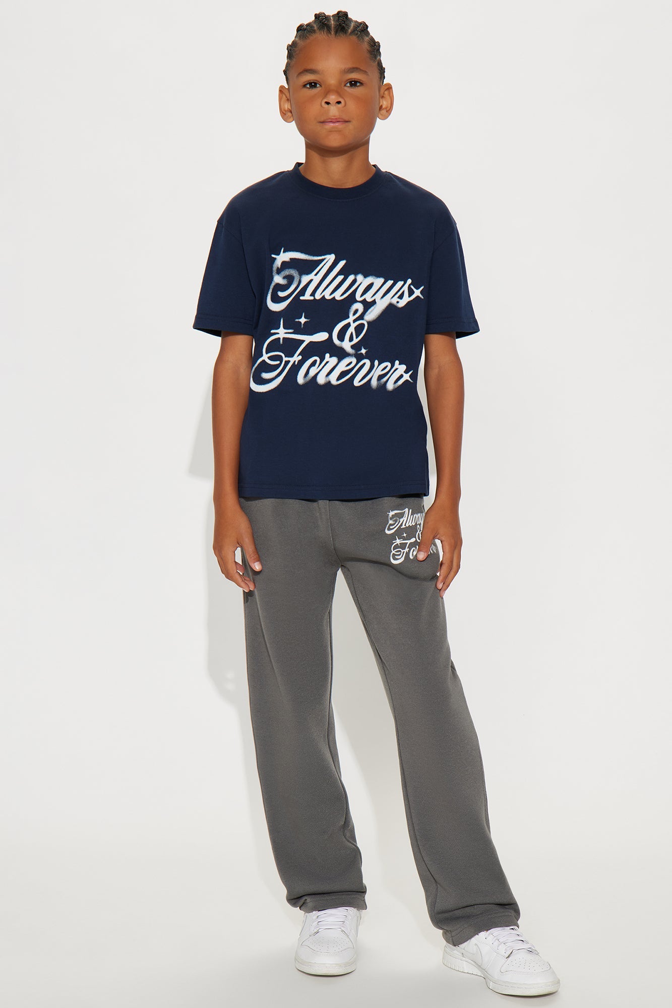 Mini Always &amp; Forever Pant Set - Navy/combo