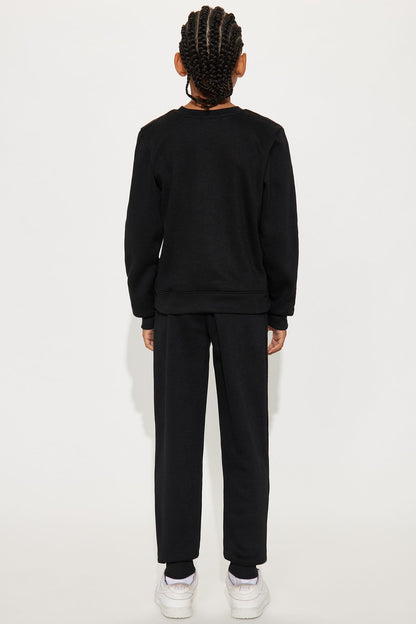 Mini Awaiting Tomorrow Jogger Pant Set - Black